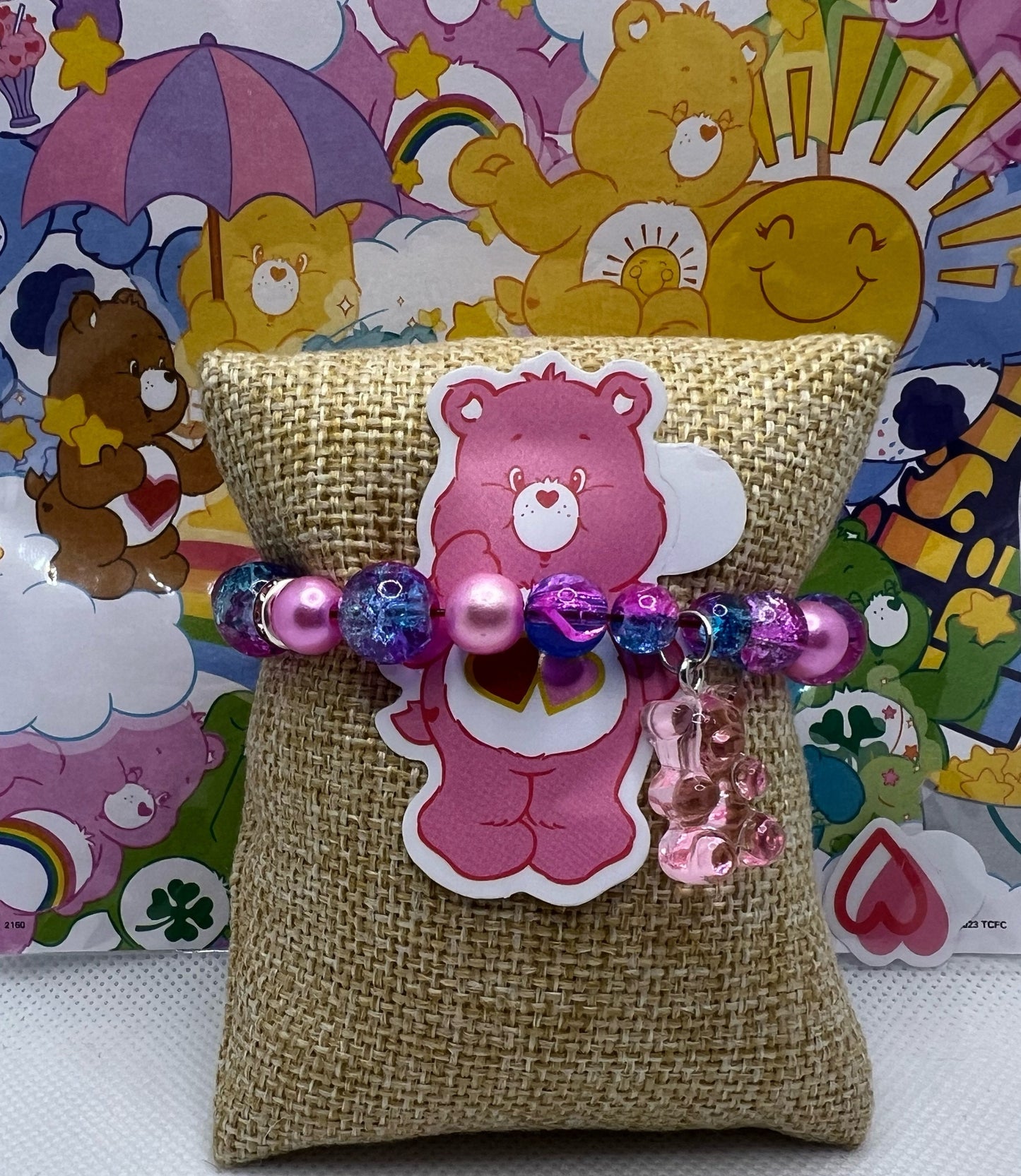 Care bears inspired beaded bracelets, gummy bears, Care Bears