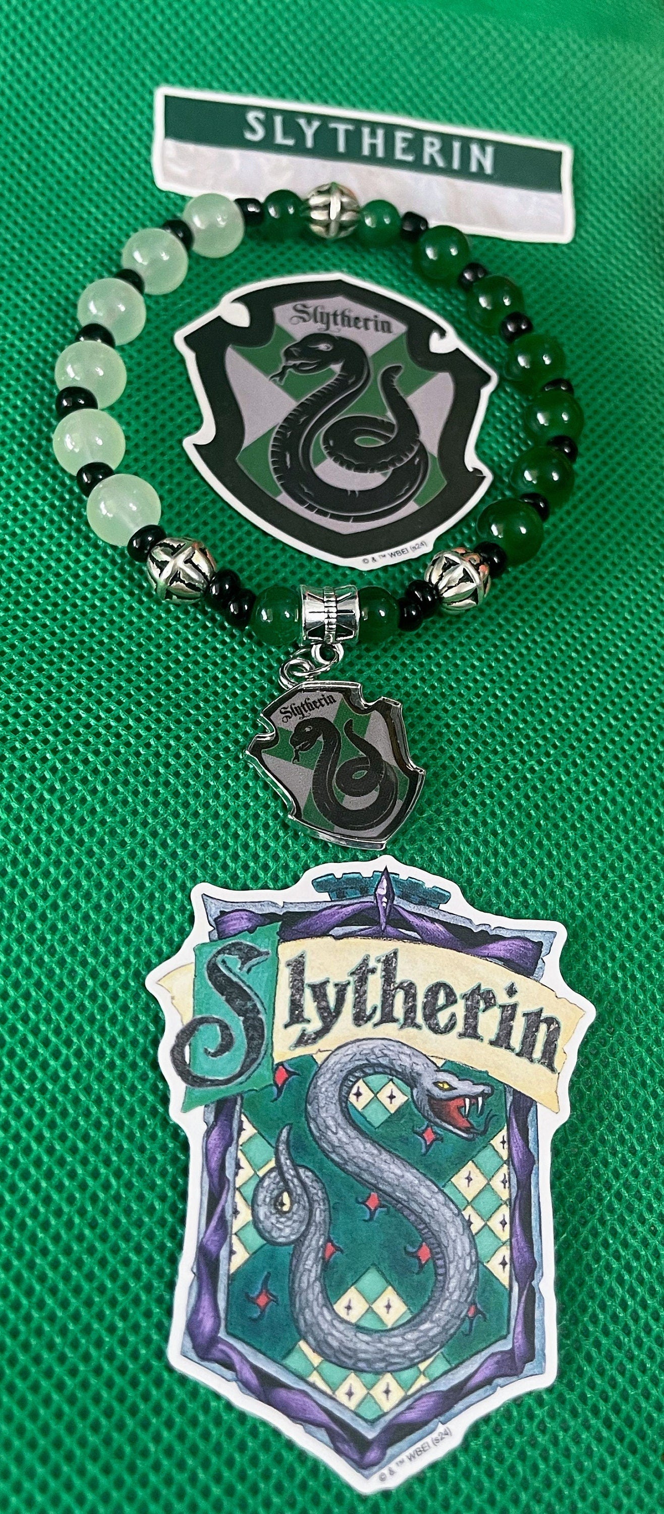 Wizarding House Bracelets, Harry Potter Inspired Jewelry, Hufflepuff, Gryffindor, Ravenclaw, Slytherin, Harry Potter Fans, Handmade