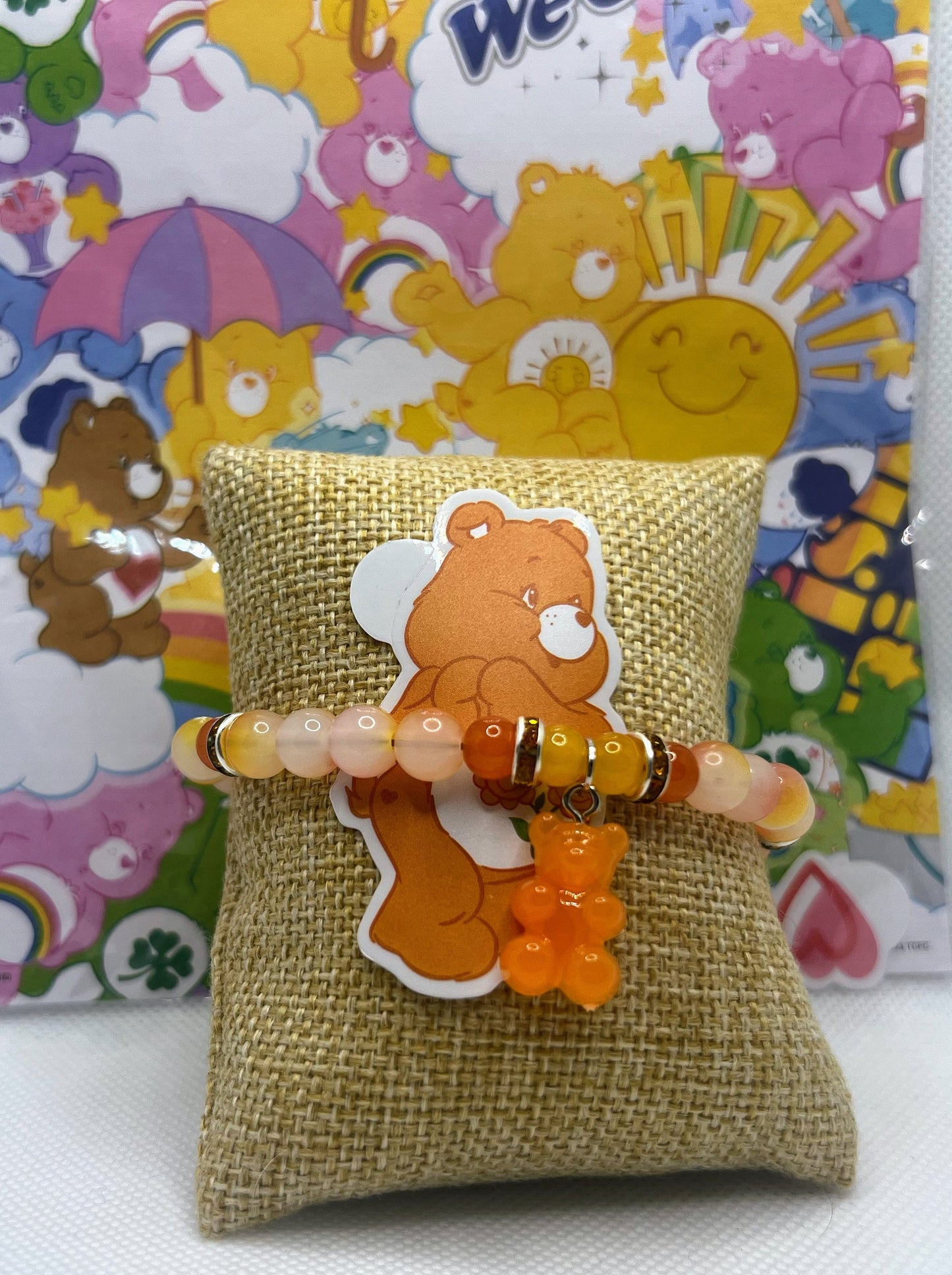 Care bears inspired beaded bracelets, gummy bears, Care Bears